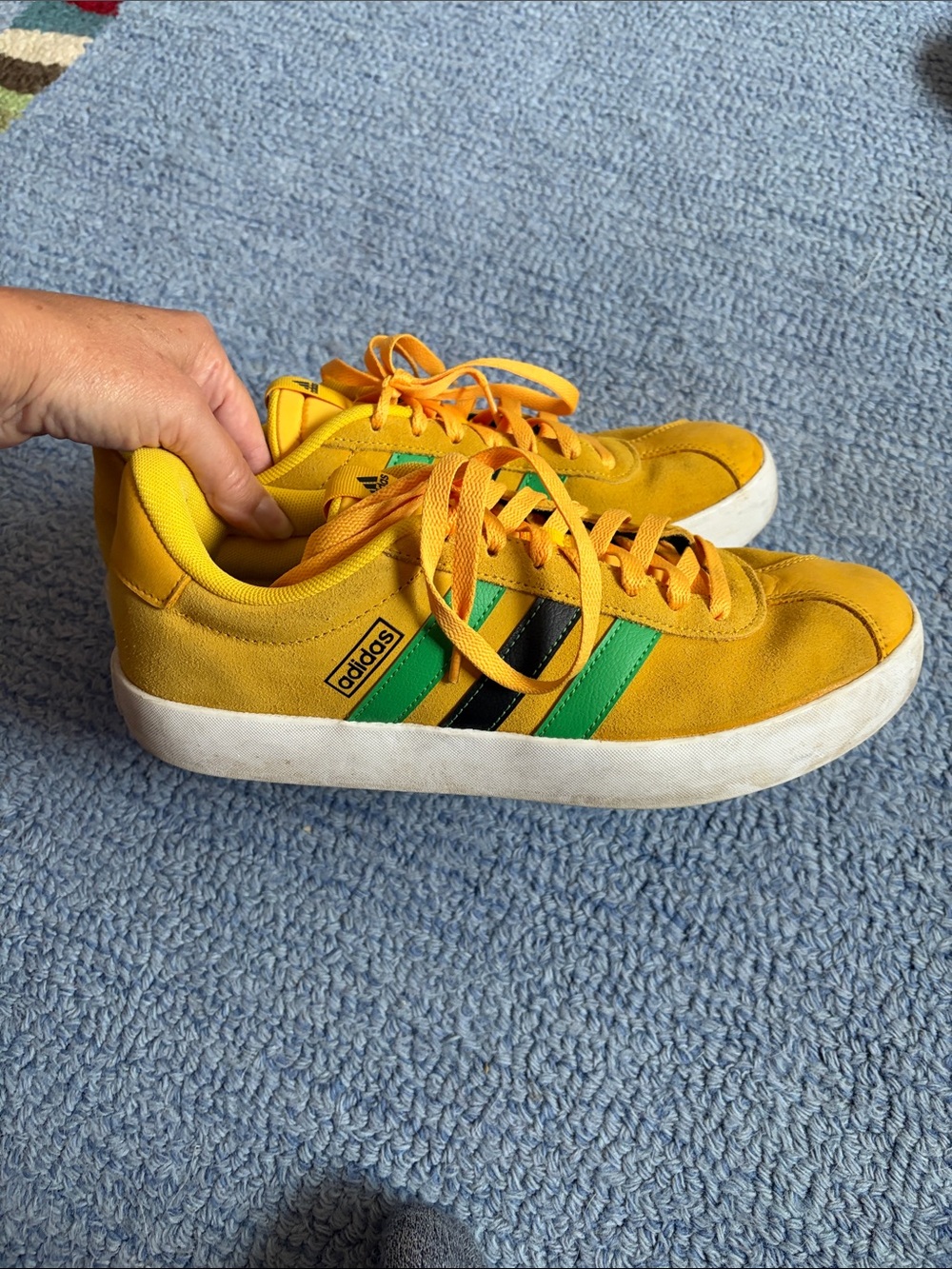 Adidas Yellow and Green
VL COURT 3 Sneakers with Signature Stripes